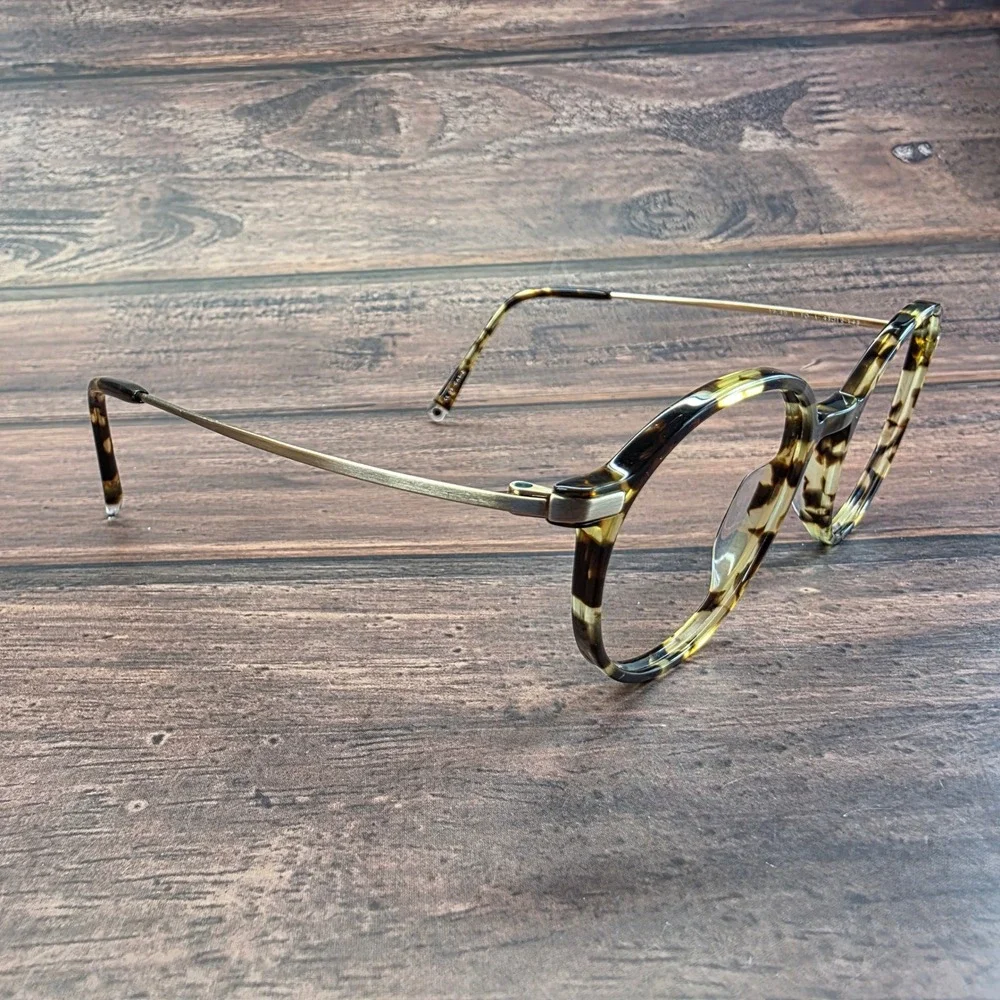 Paradigm 19-40 TO Round Tortoise Gold Metal Eyeglasses Frames 48-19-145 FRAMES